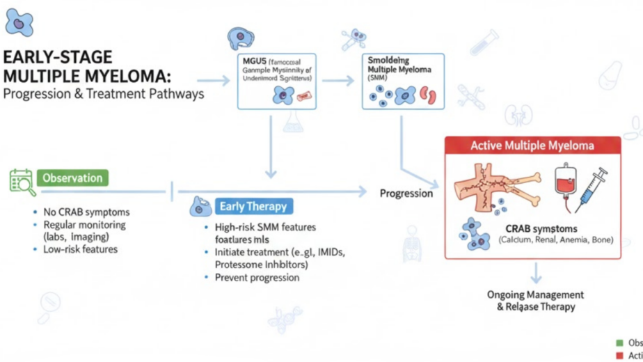 Early treatment comparison for high-risk smoldering myeloma under oncology care in Vadodara