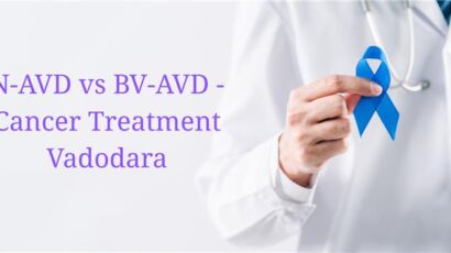 Comparison of N-AVD vs BV-AVD treatment outcomes explained by Dr. Mrugal Doshi, leading oncologist in Vadodara, highlighting survival rates and safety data.