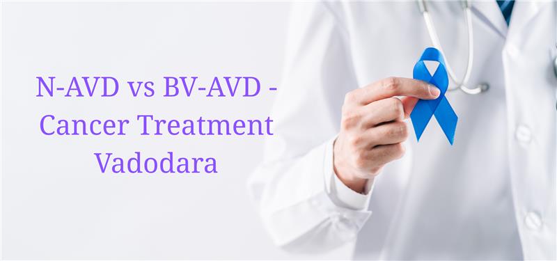 Comparison of N-AVD vs BV-AVD treatment outcomes explained by Dr. Mrugal Doshi, leading oncologist in Vadodara, highlighting survival rates and safety data.
